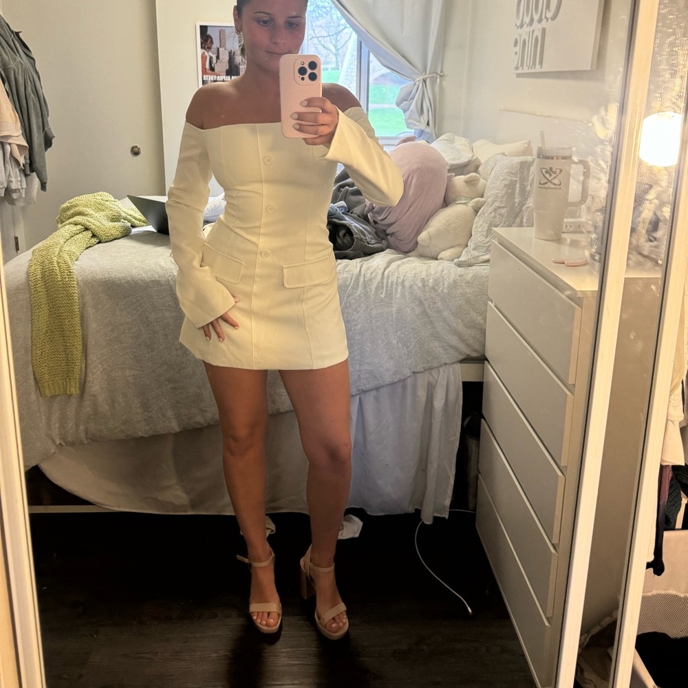 NWT Peppermayo Exclusive - Dominique Blazer Mini Dress - Ivory